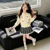 Suéter Cardigan de Punto para Niñas Primavera y Otoño 2026 Nuevo Moda Elegante Abrigo para Niñas Mayores y Jóvenes