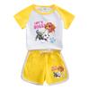 Traje de manga corta para niñas verano 2022 estilo occidental nuevos pantalones cortos para niñas pequeñas conjunto casual de dos piezas de una generación de cabello