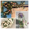 Venta Caliente Transfronteriza Arco de Enredadera de Rosas Artificiales Decoración Flor Artificial Enredadera Enredadera Hebilla para Conducto de Aire Acondicionado Enredadera Artificial