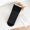 Calcetines Zhuji para mujer, de verano, finos, transpirables, estilo japonés, estilo coreano, con encaje blanco, de malla hueca, para mujer