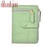Moda Cartera Corta Pequeña Nueva 2023 Multifunción Cartera de Mujer Cuero PU Cierre de Cremallera Plegable Monedero