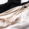 Saia de Cetim Preta de Verão Feminina Roupa Externa de Verão Comprimento Médio Sexy Renda Cor Sólida Base Saia-colete Interna