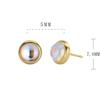 Suministro Exclusivo Transfronterizo de Pendientes de Plata de Ley S925, Dulces Pendientes de Piedra Lunar Multitamaño, Joyería de Plata Versátil de Lujo de Nicho