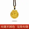 Edição do Ano do Cavalo, o Mesmo Estilo do Pingente "Machao Chenggong" de Ouro Antigo da Loja de Ouro. Joias de Ouro de Areia Que Não Desbotam Mesmo Quando Queimadas