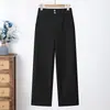 Nuevos pantalones rectos de otoño para mujer, otoño e invierno 2026, pantalones lisos de color sólido casual para mujeres de mediana edad y mayores de 50 años