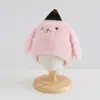Chapéu de tricô infantil fofo estilo coreano com orelhas de cachorro, boné de beisebol quente para outono e inverno para meninos e meninas