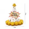 Sombrero de Cumpleaños para Niños y Adultos Punto Láser Reflectante Gorra Puntiaguda de Bola Gorra Puntiaguda de Fiesta Gorra de Corona Gorra de Bola Mao