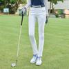 Novas calças de golfe femininas outono/inverno slim-fit emagrecimento calças de bola femininas esportes ao ar livre calças de perna reta calças femininas brancas