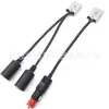 Cenicero de coche hembra con cable Cargador de coche hembra Cable de coche para asiento de coche Alta corriente 0.75 metros cuadrados Base de cargador de coche modificada 30 cm