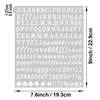 Pegatinas de letras 0.5 pulgadas Manuscritas blanco y negro vinilo autoadhesivas manualidades artísticas diario regalo DIY pegatinas de letras