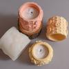 Kit de Manualidades Taza de Vela de Miel de Abeja Panal Recipiente de Almacenamiento Molde de Silicona de Resina Flor de Margarita en Relieve Molde de Yeso Panal