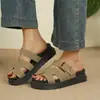Sandalias de Verano 2026 Estilo Europeo y Americano Talla Grande de Moda Cómodas sin Cierre Suela Gruesa Hebilla Cuadrada para Mujer Venta al por Mayor