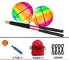 Bola de Fitness com Aro, Bola Abóbora Arco-Íris, Bola de Dança em PVC para Dança de Salão, Bola Quicante para Exercício de Braço