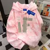 Sudadera con capucha de diseño americano nuevo 2025 con estampado de letras para mujer, otoño e invierno, holgada, versátil, teñido anudado, top azul