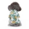 2025 Nova Camisa Havaiana de Gatos Primavera e Verão Casual Estilo Hong Kong Crisântemo Coqueiro Animal de Estimação Manga Curta