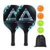 Conjunto de raquetes de pickleball com impressão UV em álamo, bolsa de armazenamento para raquetes de praia, embalagem Amazon Cross-Border Popular Factory