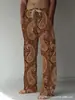 Pantalones de AliExpress de Venta Caliente Transfronterizos Sueltos Casuales Comercio Exterior Europeo y Americano Rectos Impresión 3D Cintura Alta Pierna Ancha