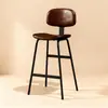 Banqueta para uso doméstico, banqueta alta giratória, cadeira para ilha de jantar, banqueta alta com encosto para bar e hotel, banqueta alta minimalista italiana