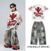 Roupas Infantis Tendência Street Dance Hip Hop Juventude hiphop Fantasias de Performance Verão Meninos e Meninas Roupas Legais Estilosas Roupas de Performance de Dança