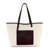Exportado para o Japão, Bolsa Tote Grande de Lona com Costura Simples em PU Estilo Japonês, Bolsa de Mão de Alta Qualidade para o Dia a Dia, Bolsa Tote Feita Sob Medida