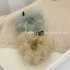 Goma para el pelo de gasa a cuadros transparente para verano con un estilo relajado, Cuerda para el pelo para coleta, Elegante accesorio para el pelo