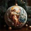 Decorações de Árvore de Natal Planas Acrílicas Criativas Transfronteiriças Material Acrílico Redondo Fofo