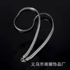 Llavero de acero inoxidable de color transfronterizo collar cubano de acero de titanio marca de moda callejera europea y americana joyería ins regalo para hombres y mujeres