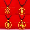 Collar Colgante Tradicional de Amuleto de la Suerte, Colgante Personalizado para Mujer Xiaohongshu, Cadena para Suéter Hecha a Mano, Entrega Rápida Mismo Estilo, Venta al por Mayor