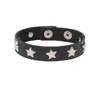 Pulsera de Cuero con Remaches de Estrella Estilo Punk Nuevo Transfronteriza Europea y Americana Pulsera Simple de Cuero PU
