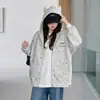 Chaqueta de cuero con capucha estilo británico para niños, nuevo modelo 2026, para chicas de secundaria, chaqueta biker de dos piezas sintética, prenda de abrigo para chicas mayores