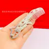 Peine Espeso Chapado en Plata Galvanizado Peine para el Cabello de Pavo Loto Accesorios Sólidos para el Cabello Peine Raspador Manualidades Venta al por Mayor