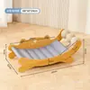 Tabla Rascadora para Gatos de Sisal, Nido Rascador para Garras de Gato, Nido para Gatos Resistente al Desgaste y que no Suelta Pelo, Sofá para Gatos, Juguete Todo en Uno para Afilar Garras, Tapete Resistente a los Arañazos, Sillón Reclinable