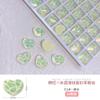 Paquete de 10 diamantes planos de color rojo para decoración de uñas, con ondas de agua, color moca, cristal mágico, joyería para uñas
