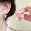 Aretes de Botón de Amor de Yu Shuxin para Mujer Verano Dopamina Aretes de Viaje Aretes de Ambiente Vacacional