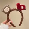 Lindo Felpa Gato Kt Lazo Diadema para Niños Accesorios para el Cabello Niñas Diadema Súper Linda Pasador Antideslizante