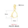 Pingente Gota de Água Porta Vazio Prata de Lei 925 Colar Pingente Fivela Acessórios de Joalheria DIY Design de Nicho Jade Cera de Abelha Porta Prata