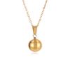 Collar con Colgante de Bola Sólida de Acero Inoxidable en Stock, Simple y Versátil, Elegante y Único, Cadena para Clavícula de Acero de Titanio Lujo Ligero Estilo Ins