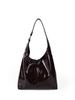 Bolso de mano de cuero encerado con aceite, diseño de nicho de estilo coreano, exquisito y moderno, nuevo bolso de hombro portátil de cuero suave de gran capacidad para mujer.