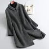Nuevo abrigo elegante de lana doble faz talla grande para mujer, diseñado para madres y damas elegantes, con un corte holgado y extragrande