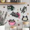 Adesivos de parede autoadesivos de gato engraçados mais vendidos da Amazon para decoração de quarto e casa, criando uma atmosfera assustadora, adesivos de parede removíveis, atacado