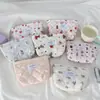 Bolsa de Algodón Acolchada Estilo Coreano Linda para Labiales, Cartera Dulce para Damas, Neceser Portátil, Bolsa de Maquillaje