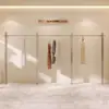 Estanterías para Tienda de Compradores Exhibidores de Ropa para Tienda de Ropa Percheros de Acero Inoxidable de Pie Perchas Ropa de Mujer Ropa de Hombre Exhibidores de Pared