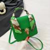 Design de Nicho 2024 Novo Verão Estilo Simples e Ocidental Lenço Quadrado Pequeno Moderno Moda Bolsa Transversal de Ombro Único Bolsa Quadrada Pequena