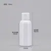 Botellas de Plástico Transparentes con Tapa abatible en stock 30 50 100ml Flexibles para Loción Cosmética Botellas Dispensadoras con Tapa de Mariposa