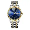 Calendario Dual Nuevo Reloj para Hombre Negocios Estilo de Alta Gama Moderno Esfera Grande Luminoso Reloj de Cuarzo Fabricante Venta al por Mayor