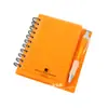 Caderno espiral plástico com caneta logo personalizado Caderno papel kraft publicidade negócio caderno espiral dura