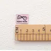 Patch de Tecido Preto Etiqueta Tecida Feita à Mão para Faixas de Cabelo, Estilo Coreano Universal Feito à Mão Inglês DIY Etiqueta de Tecido