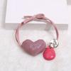 Corea del Sur Dongda cabeza de puerta red de cuerda rojo de moda amor tridimensional banda para el pelo etiqueta de gelatina cuerda para el pelo goma para el pelo accesorios para el pelo para mujer