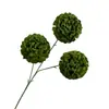 3 cabezas de flores artificiales de bola de nieve de la suerte, un ramo para arreglos florales de boda, decoraciones de hortensias y accesorios para crear exhibiciones escénicas