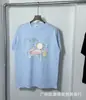 Camiseta Roja de Verano de Manga Corta con Logo Blanco de Casablanca, Marca de Moda Tendencia, Cuello Redondo, Estampado Minimalista, Redondo, Niche Casa